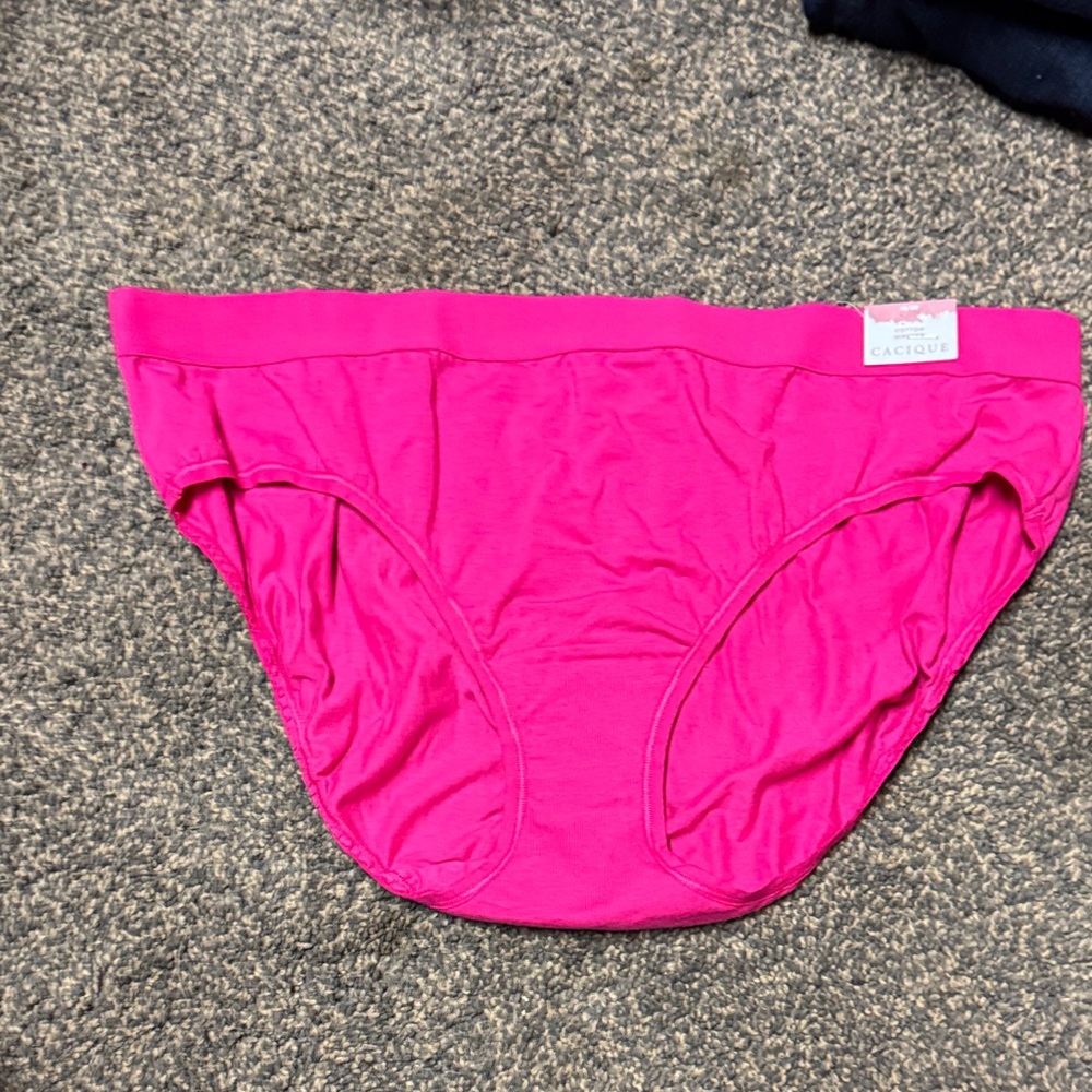 Cacique Vibrant Pink and Soft Gray Panties Trio New With Tags 18/20 - Picture 5 of 6
